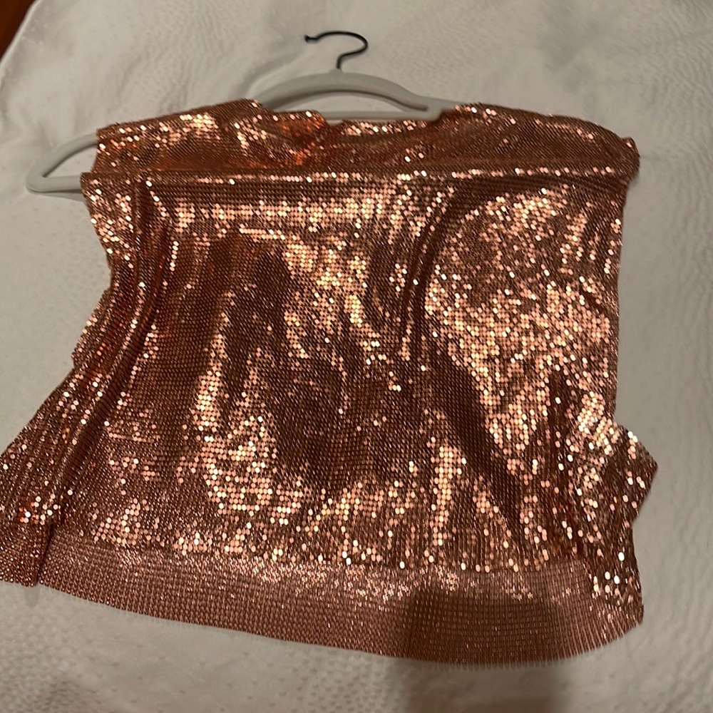 Pink sequin top